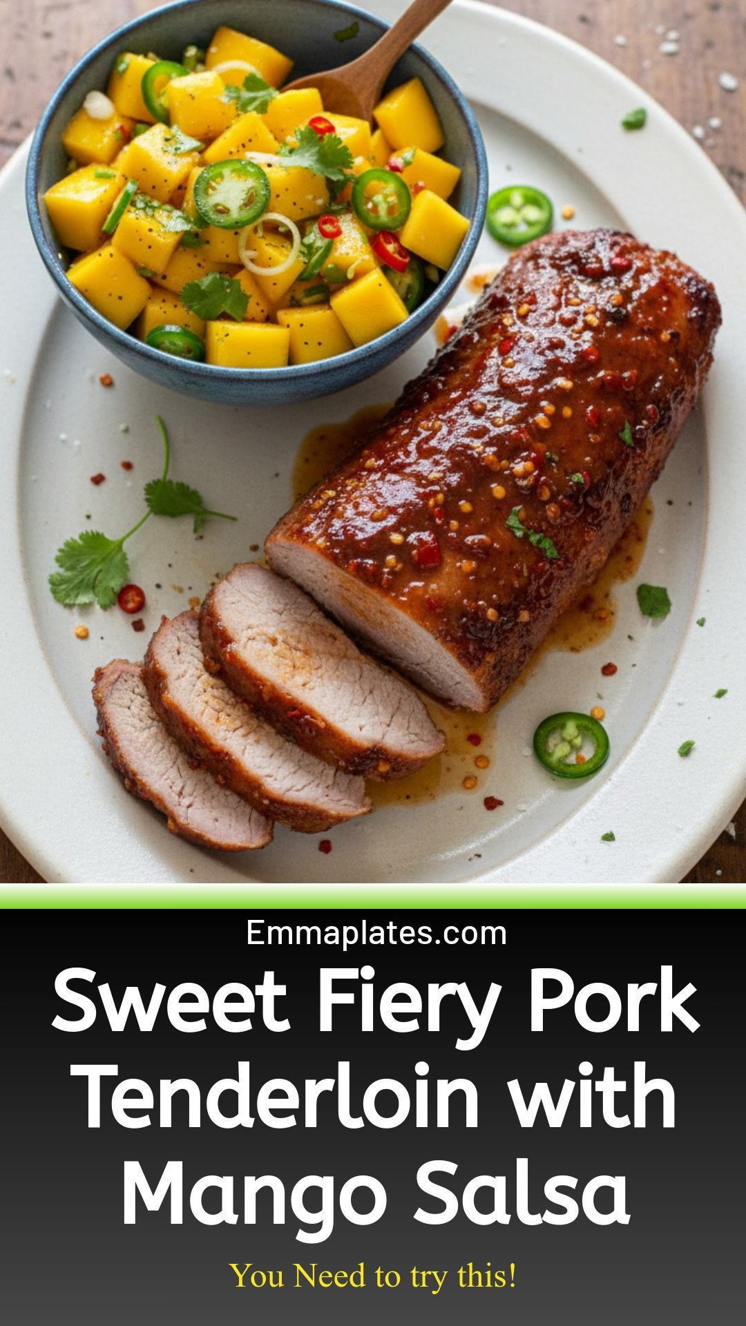Sweet & Fiery Pork Tenderloin with Mango Salsa
