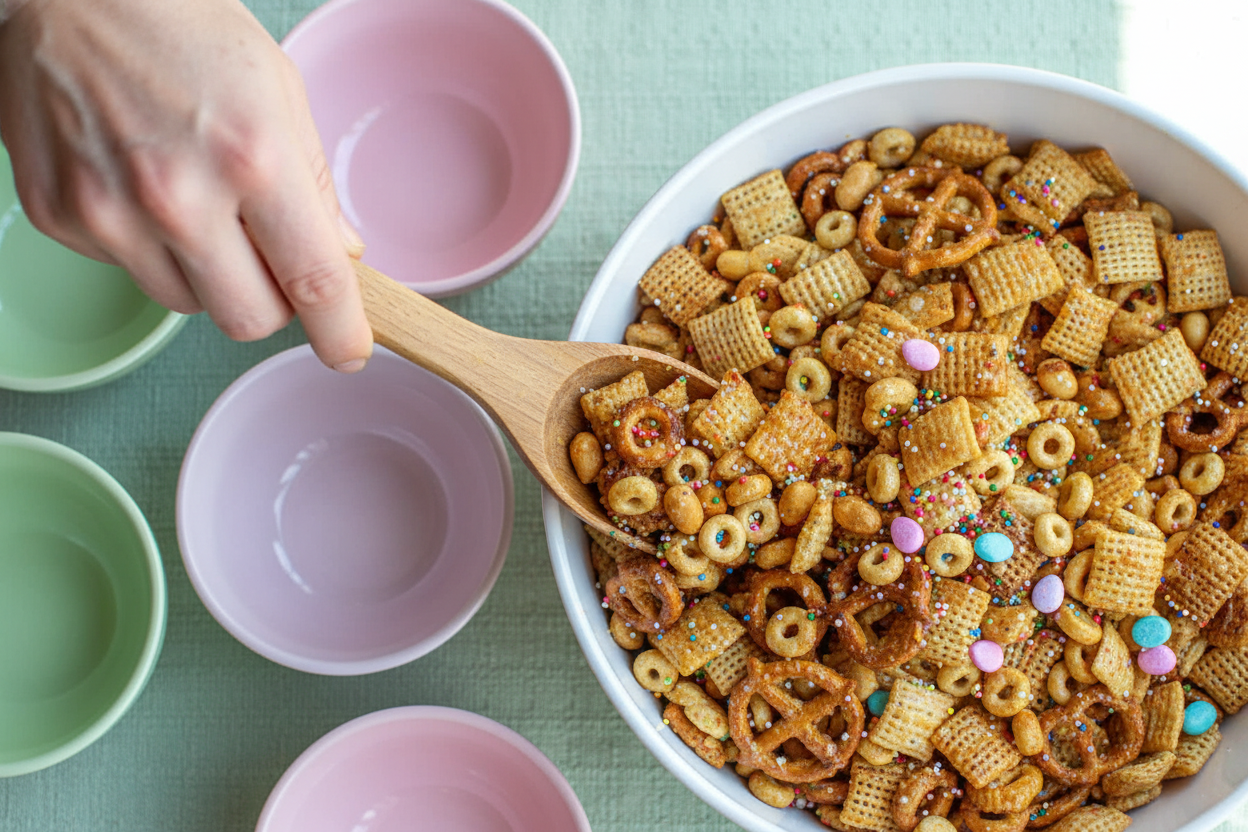 Easy Sweet and Salty Honey Mustard Easter Snack Mix
