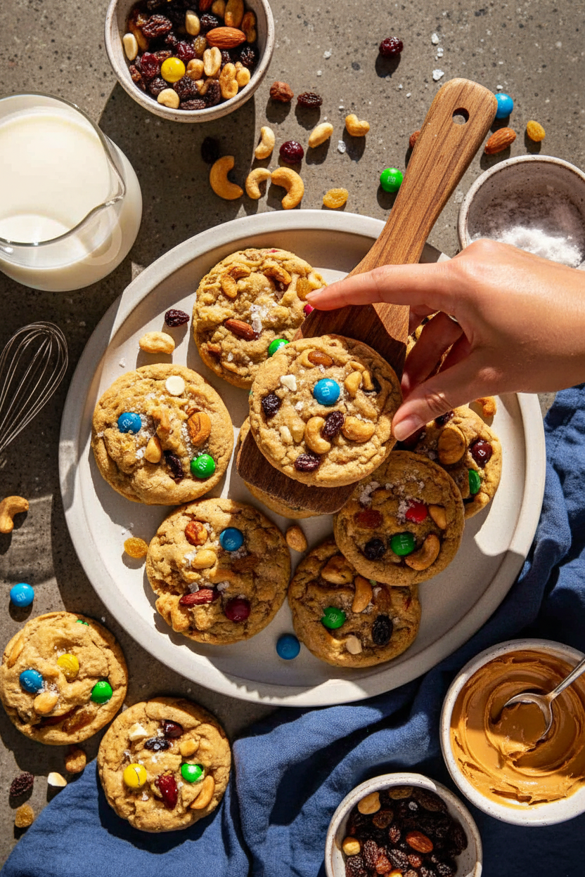 Sweet and Salty Trail Mix Cookies