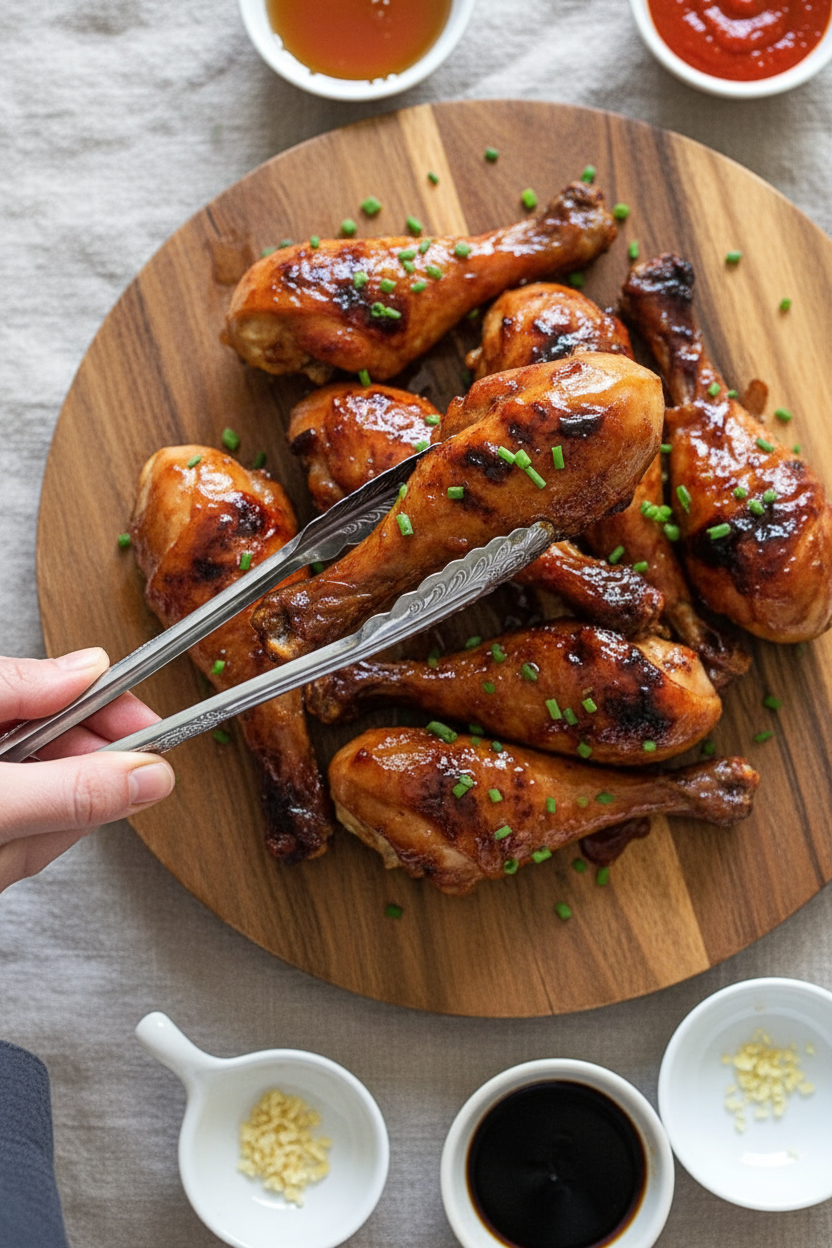 Sweet 'n Spicy Asian Glazed Grilled Drumsticks