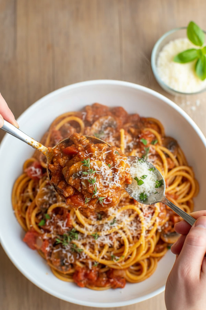 Tomato Mushroom Spaghetti Sauce