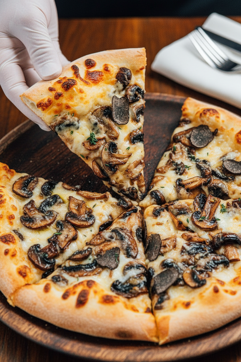 Restaurant-Level Truffle Mushroom Pizza
