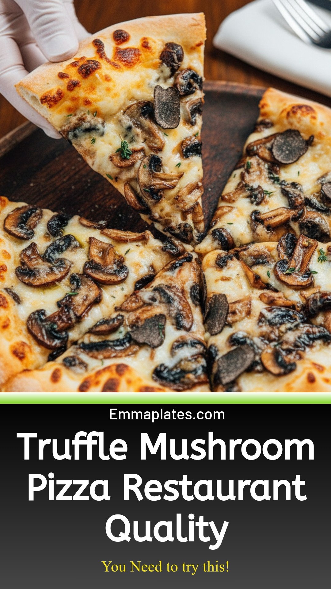 Restaurant-Level Truffle Mushroom Pizza