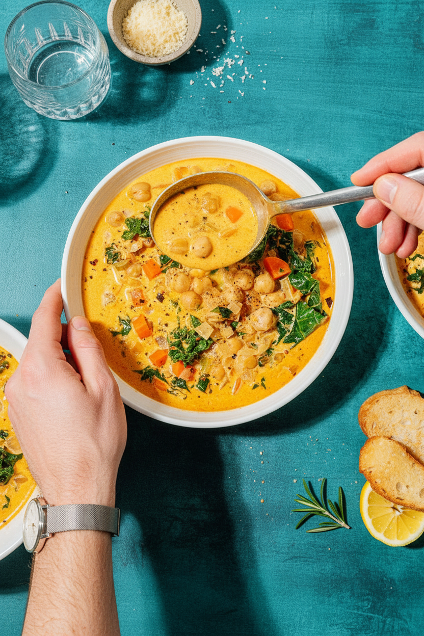 30-Minute Tuscan Chickpea Soup with Kale