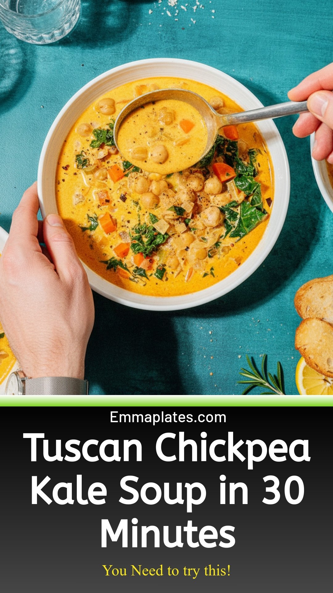 30-Minute Tuscan Chickpea Soup with Kale