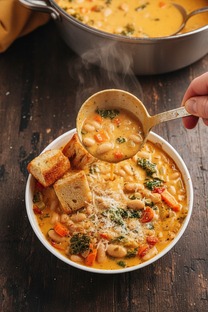 Tuscan White Bean Soup (Restaurant-Style!)