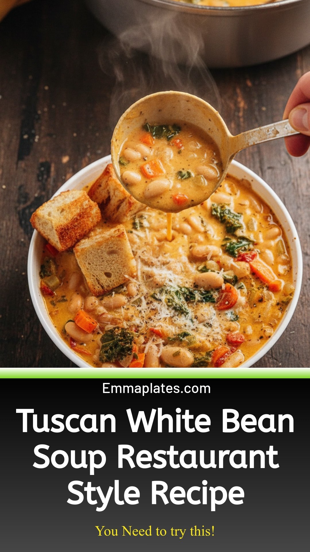 Tuscan White Bean Soup (Restaurant-Style!)
