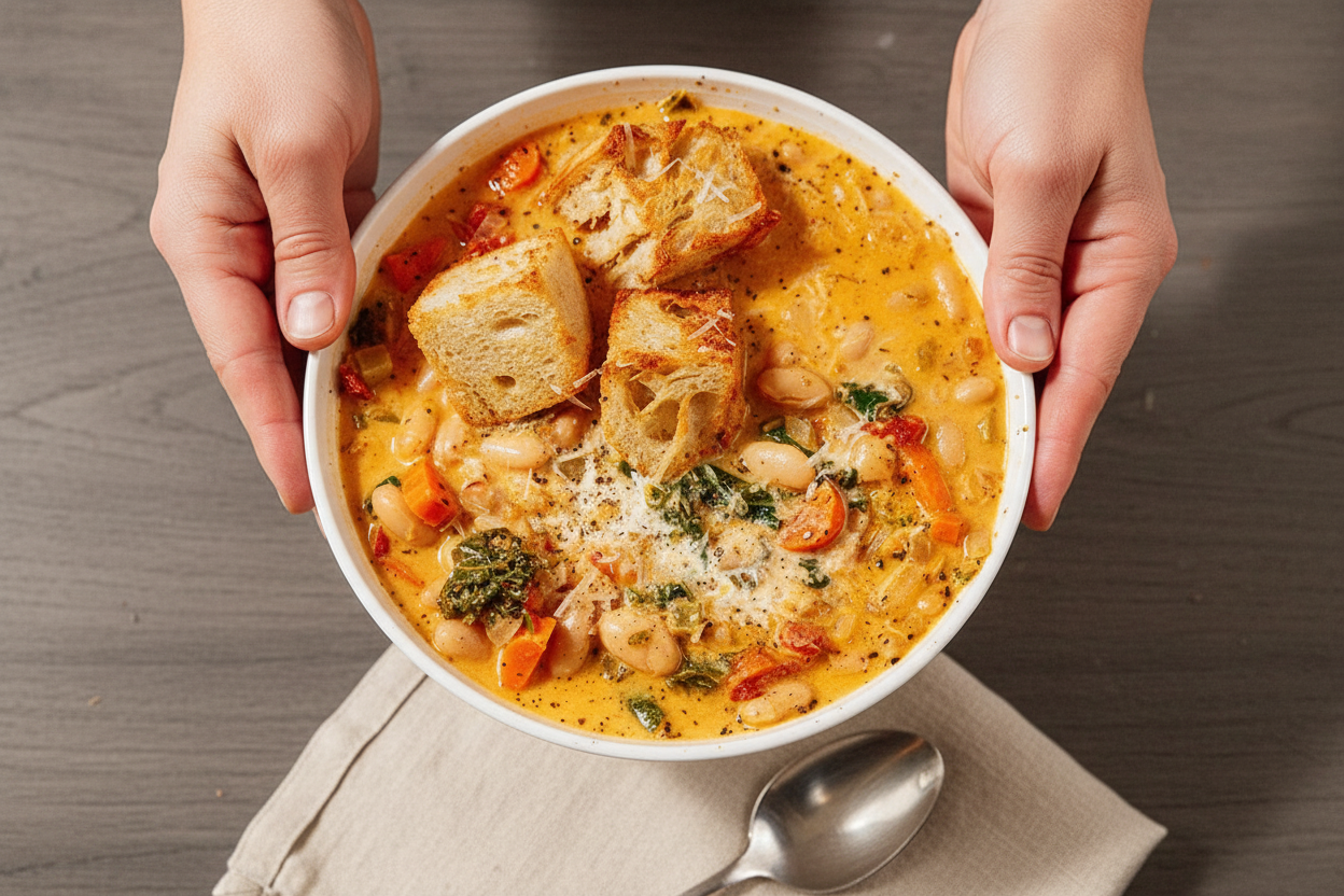 Tuscan White Bean Soup (Restaurant-Style!)