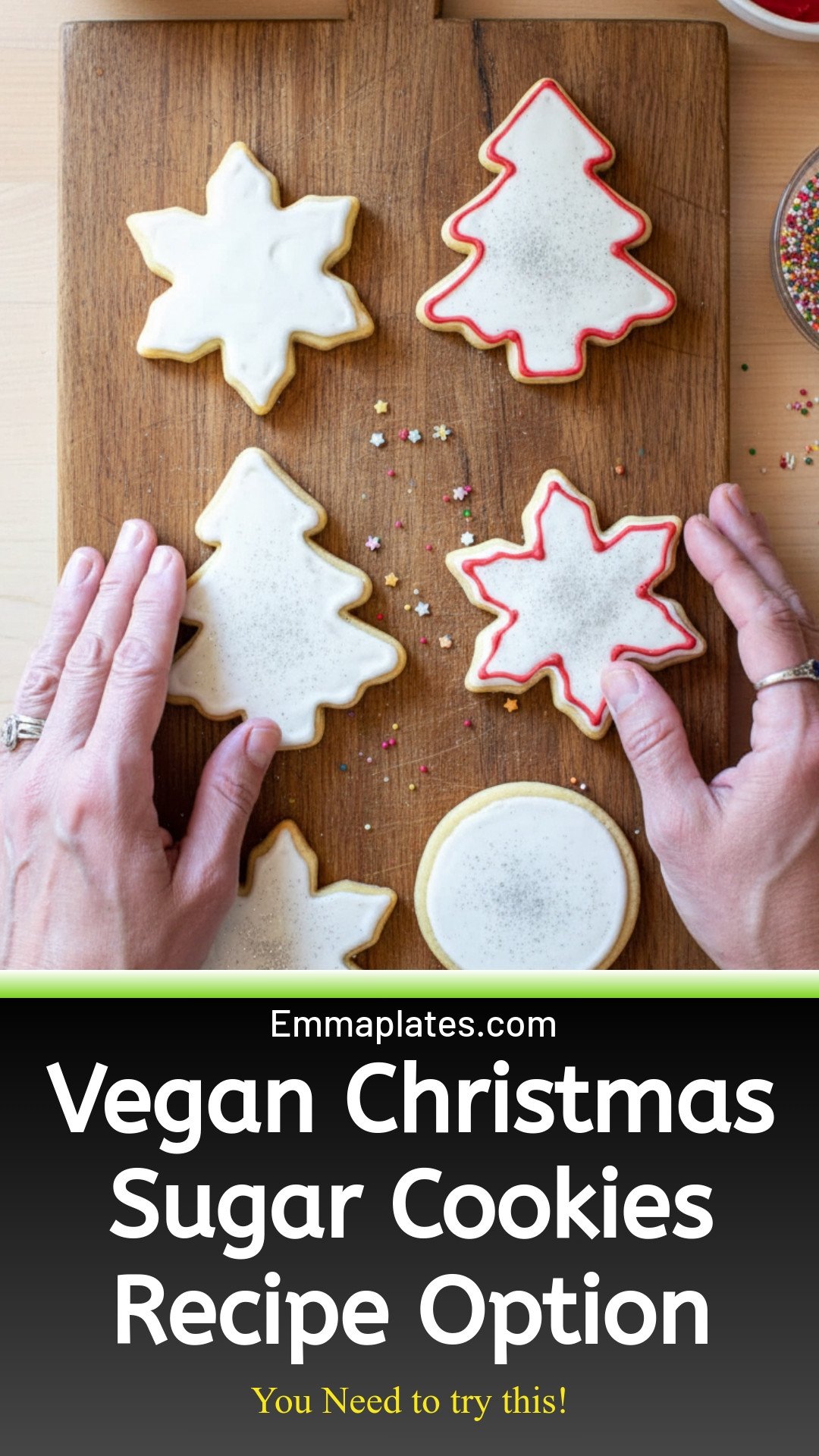 Christmas Sugar Cookies Recipe {Plant-Based Option}