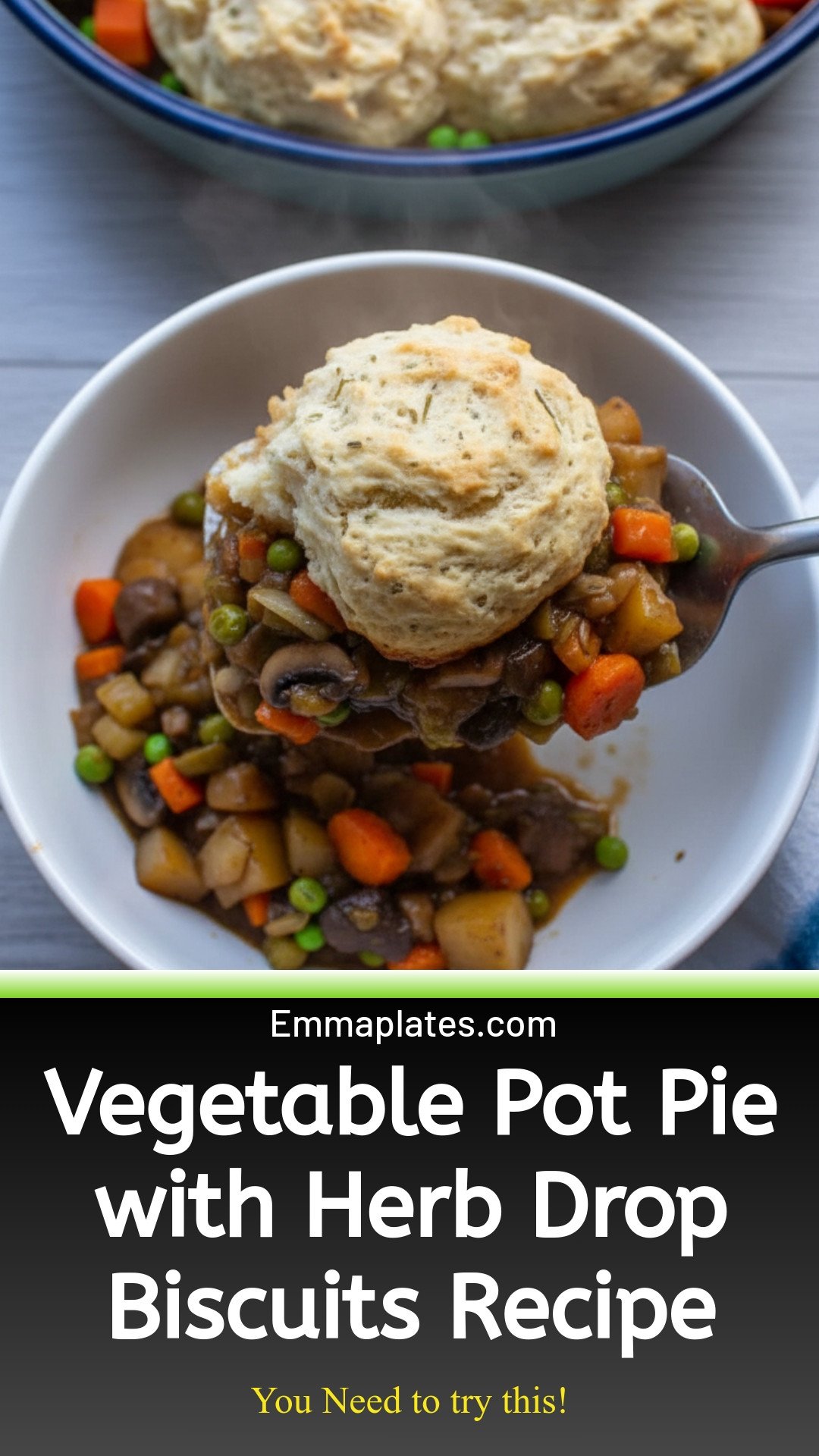 Vegetable Pot Pie with Herb Drop Biscuits