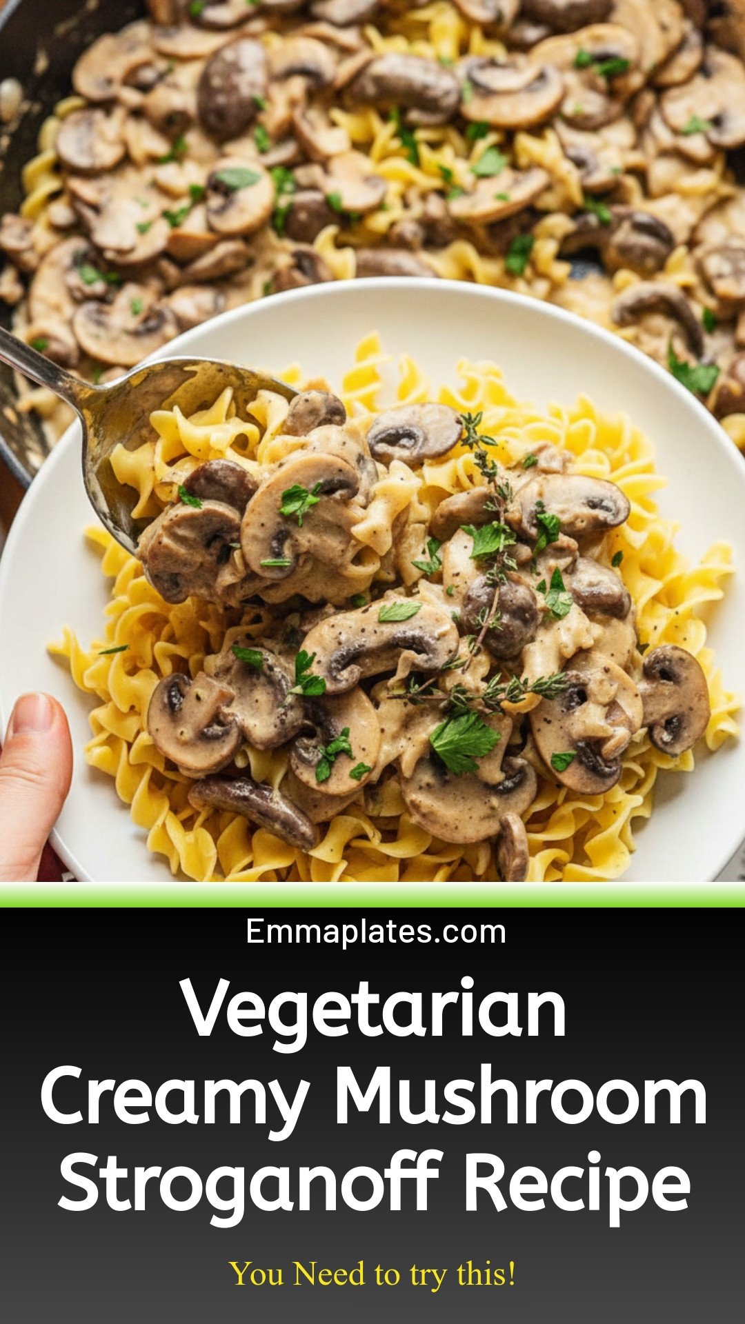 Creamy Mushroom Stroganoff (Vegetarian)