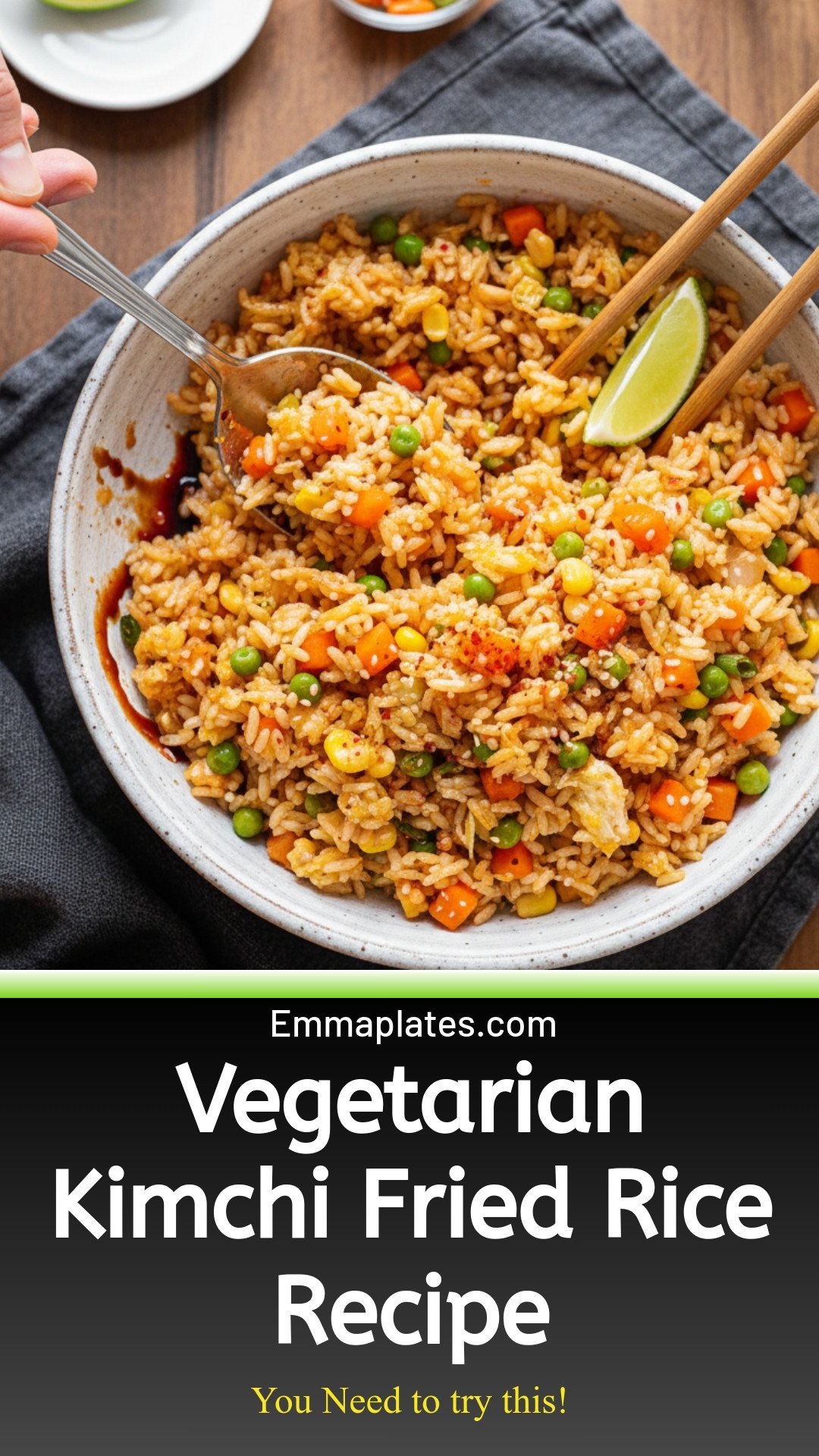 Vegetarian Kimchi Fried Rice