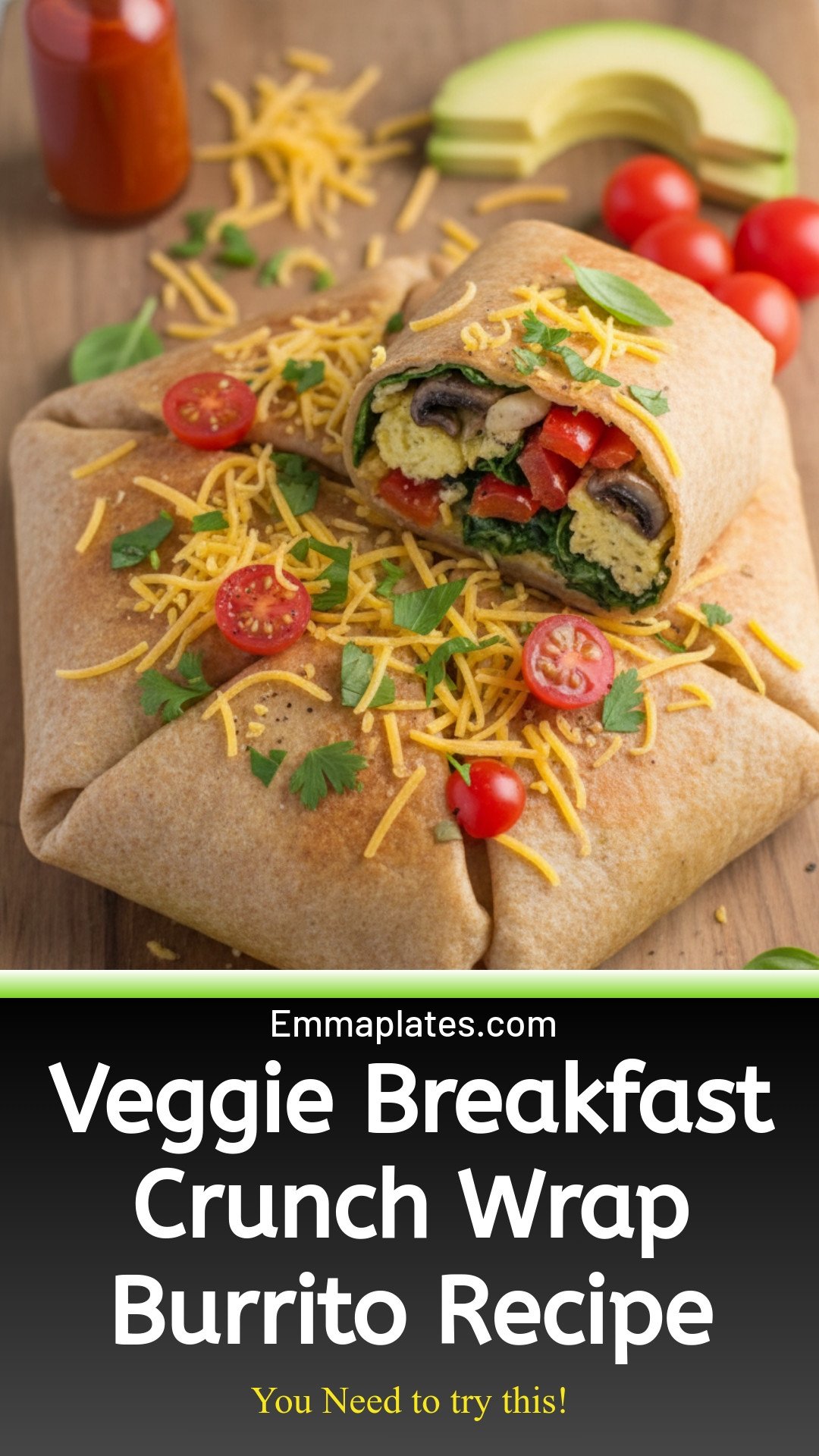Veggie-Filled Breakfast Crunch Wrap Burrito