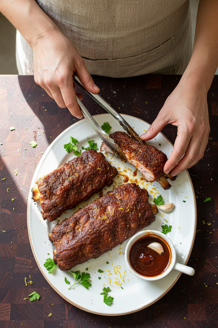 The Best Vinegar and Spice Baked Baby Back Ribs