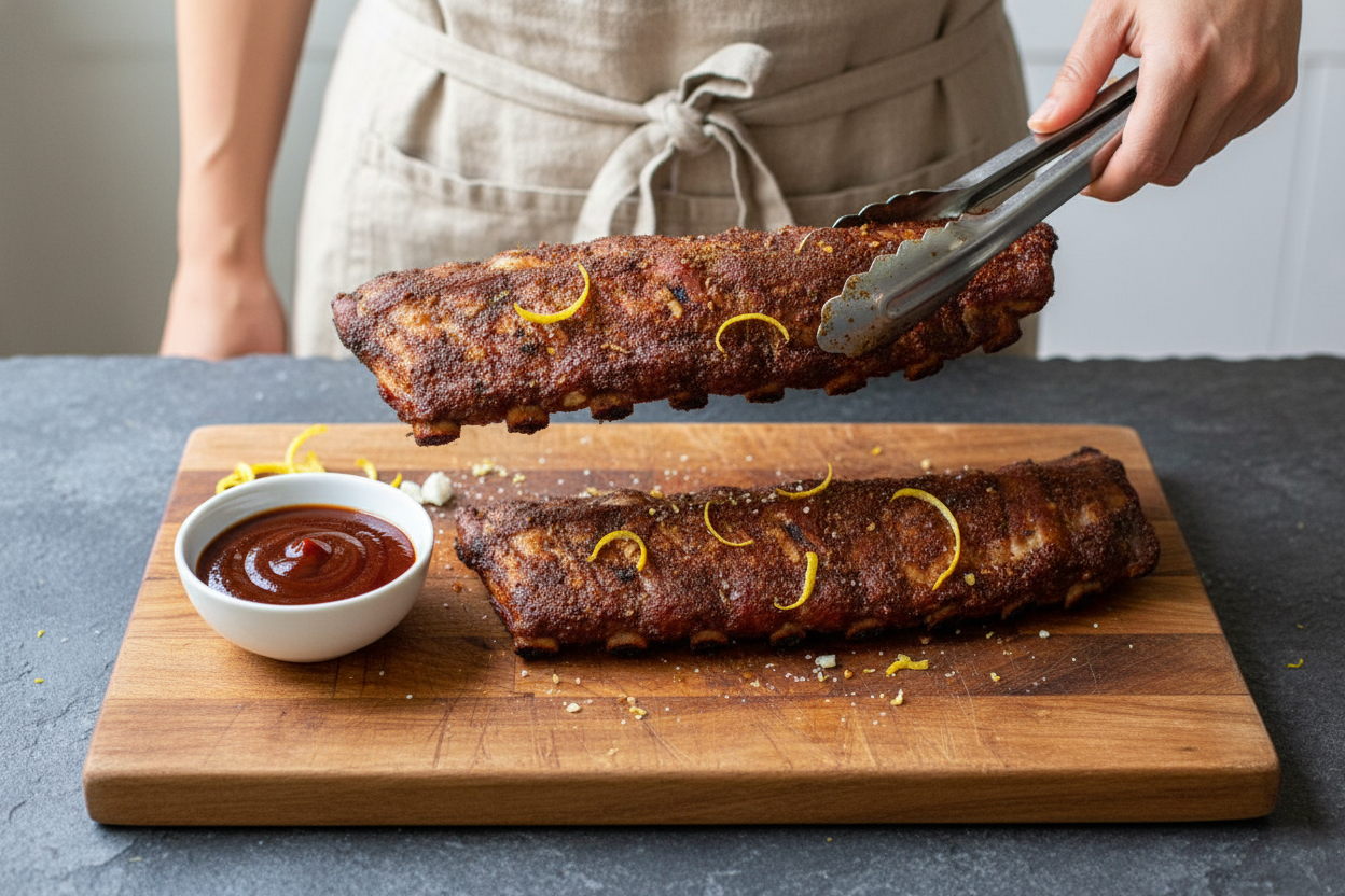Vinegar and Spice Baked Baby Back Ribs