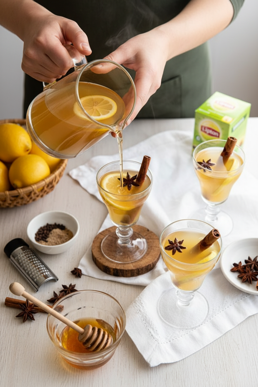 Green Tea Nonalcoholic Hot Toddy