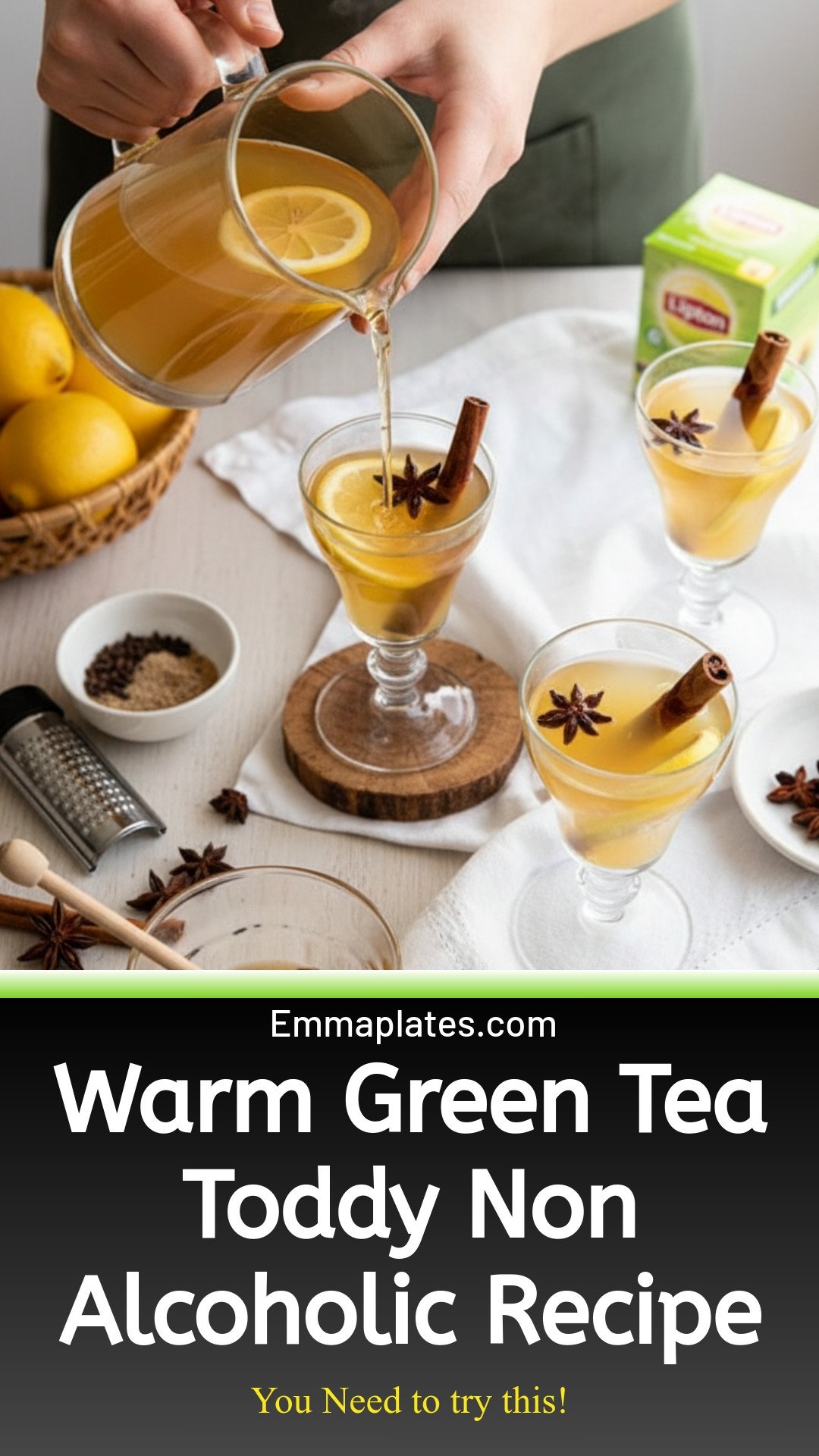 Green Tea Nonalcoholic Hot Toddy