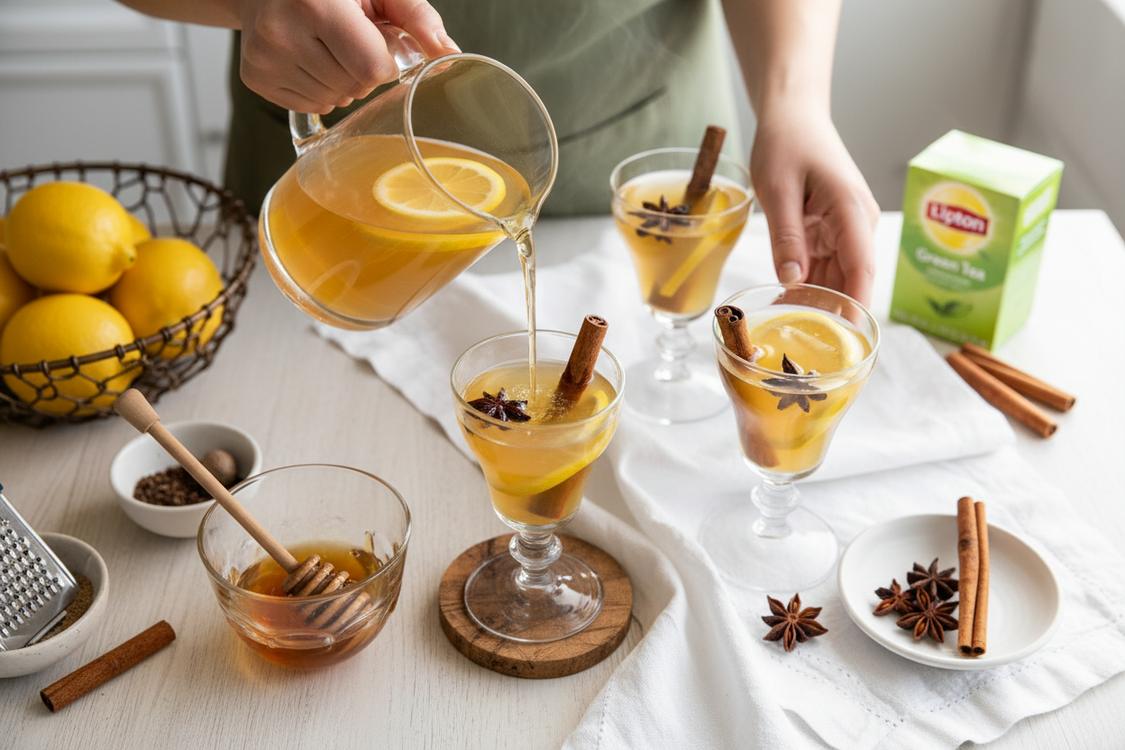 Green Tea Nonalcoholic Hot Toddy