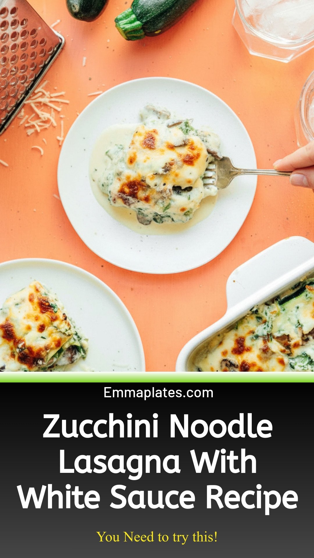 Zucchini Noodle Lasagna With White Sauce