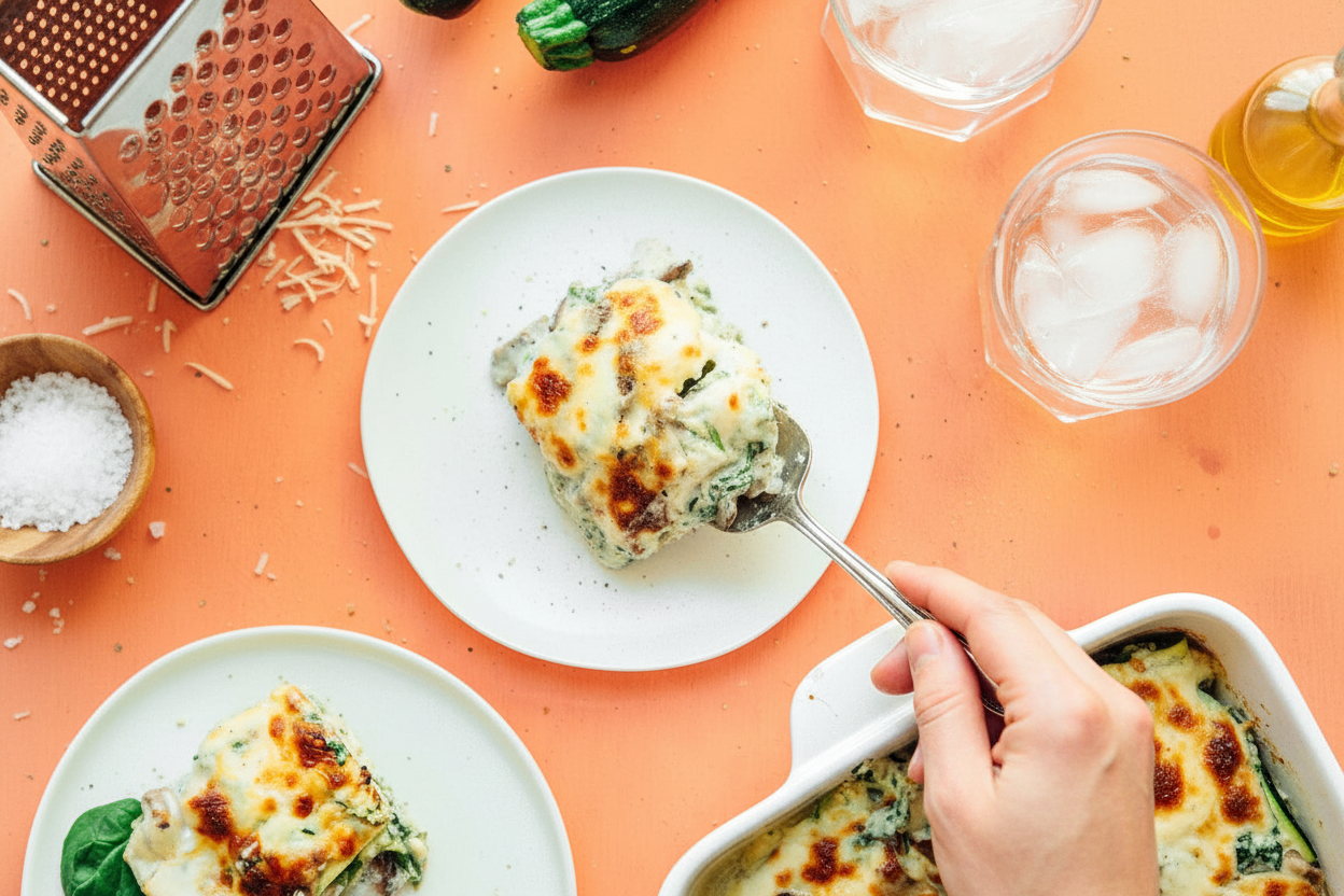 Zucchini Noodle Lasagna With White Sauce