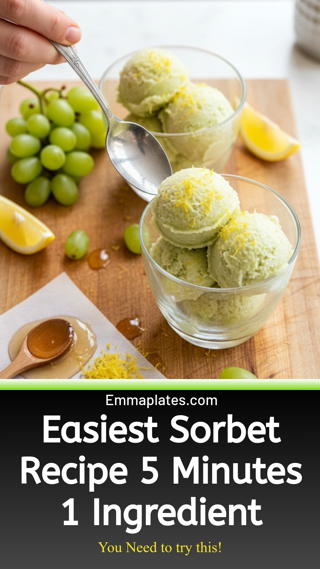 The EASIEST Sorbet: 5 minutes, 1 ingredients