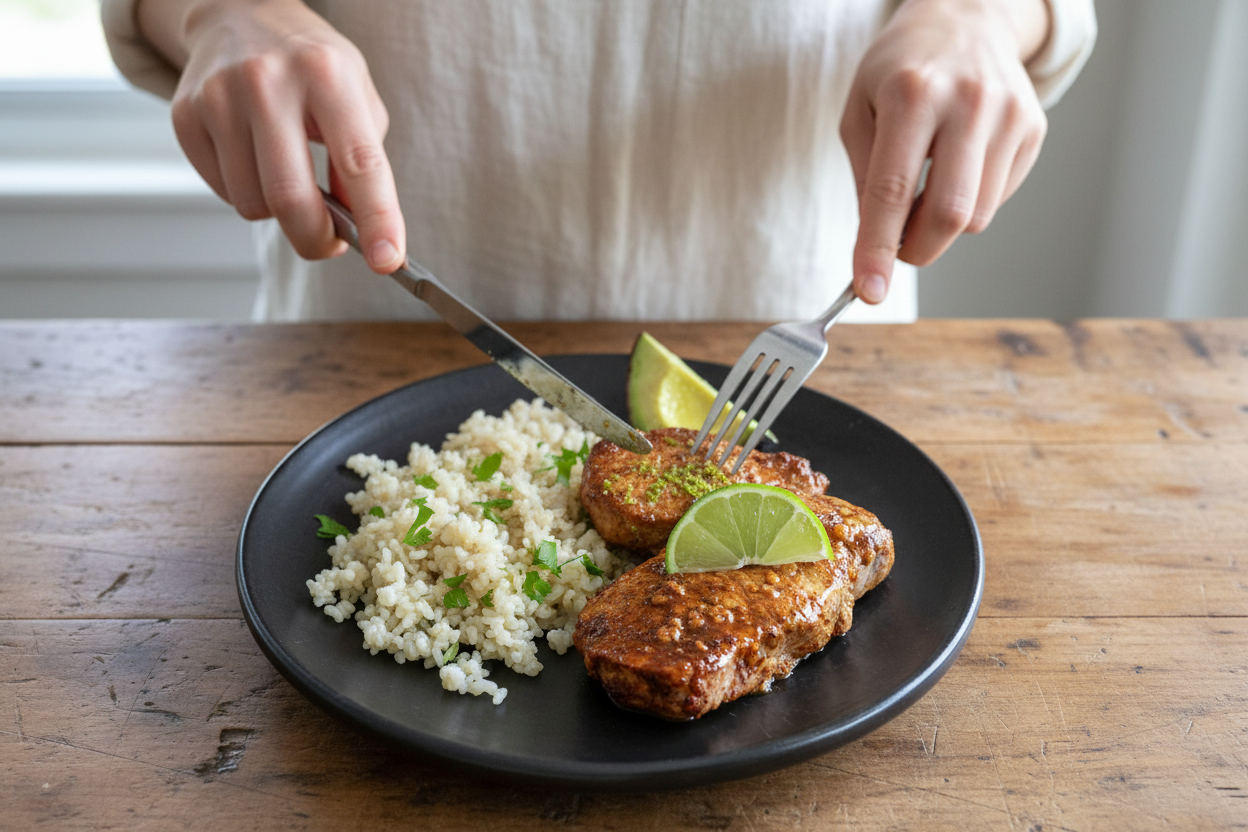 Garlic Lime Marinated Pork Chops