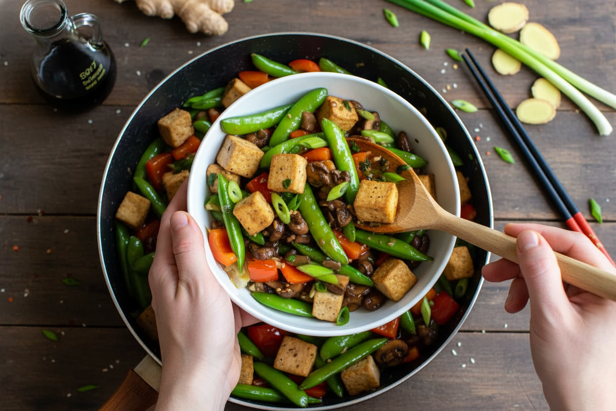 Ginger Hoisin Tofu Stir Fry