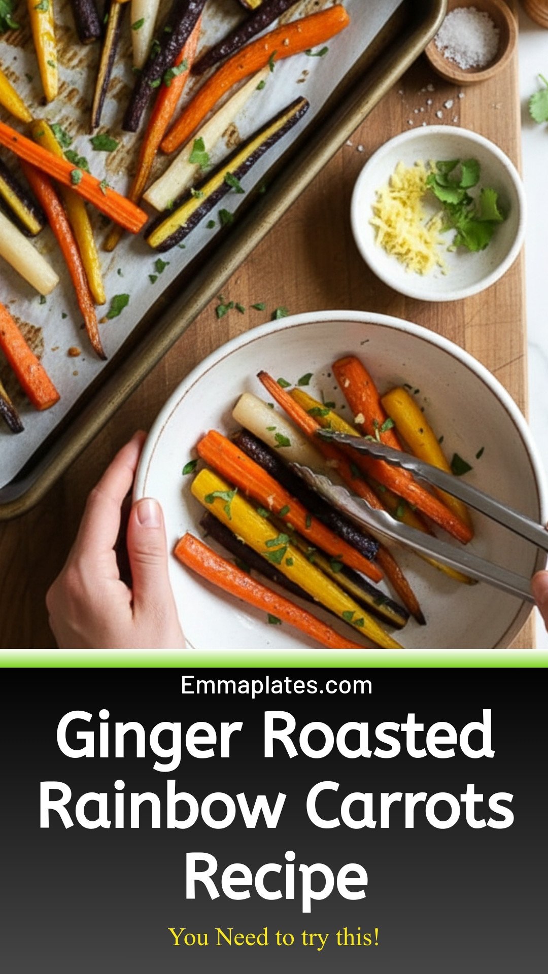 Roasted Rainbow Carrots with Ginger