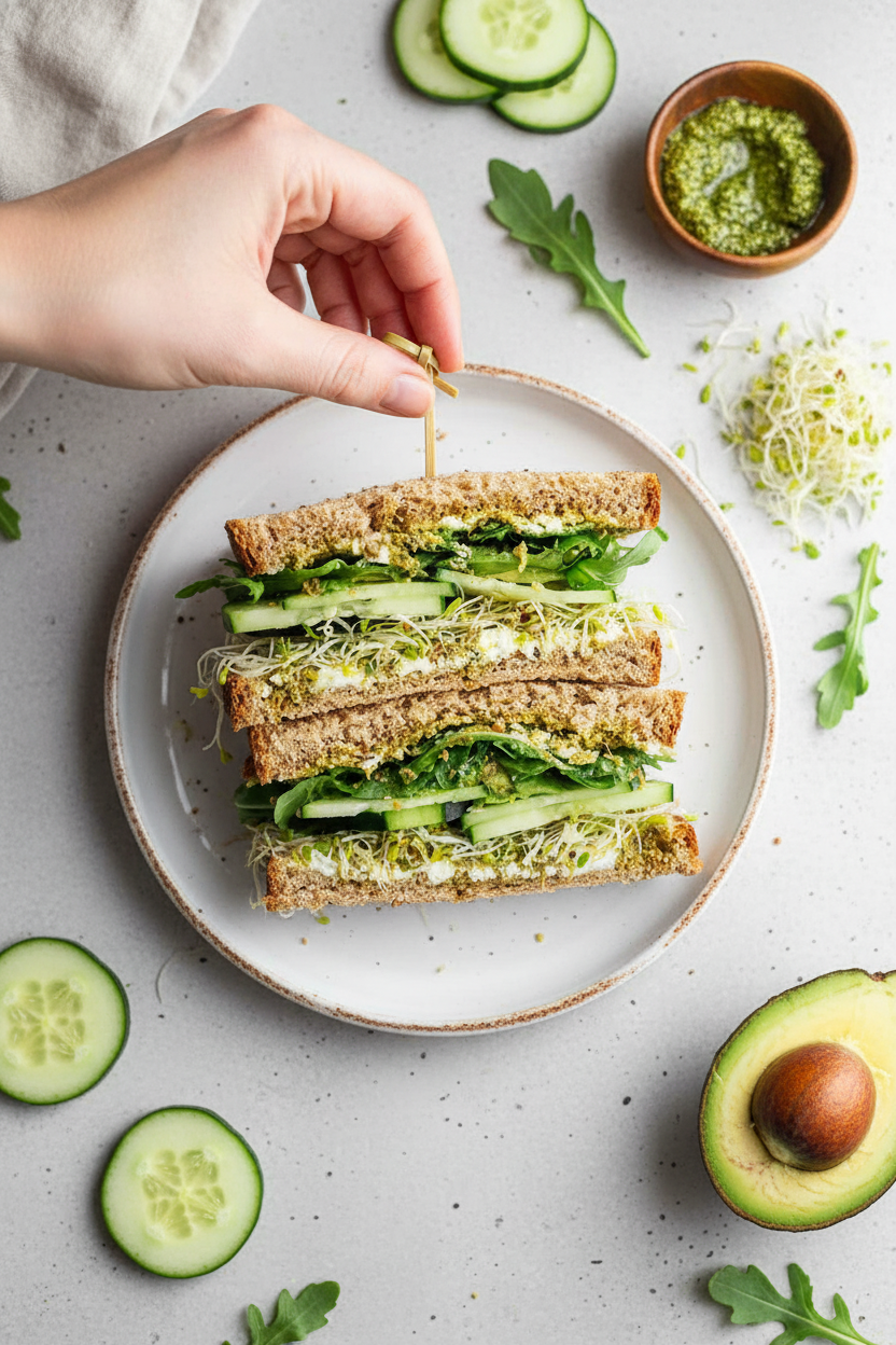 Green Powerhouse Avocado Sandwich