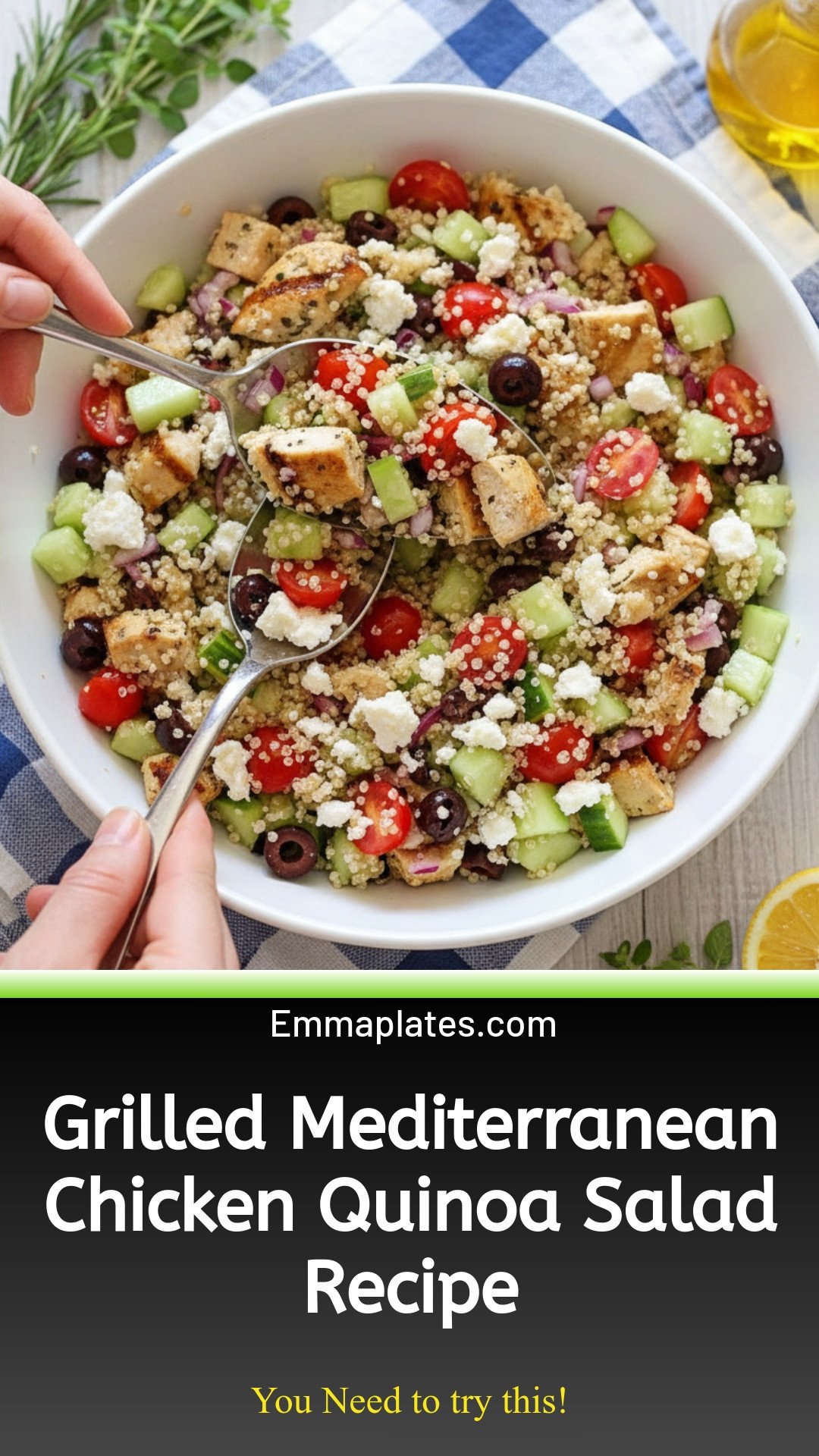 Grilled Mediterranean Chicken and Quinoa Salad