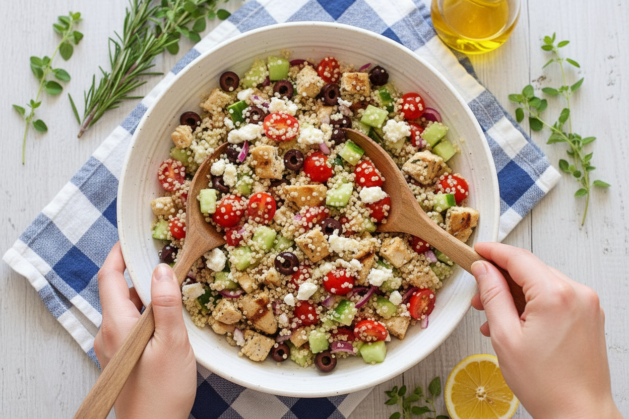 Grilled Mediterranean Chicken and Quinoa Salad