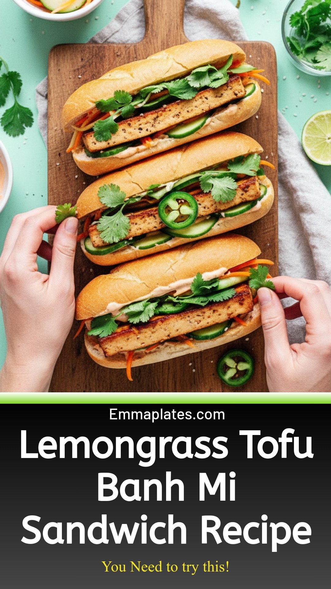 Lemongrass Tofu Banh Mi Sandwiches