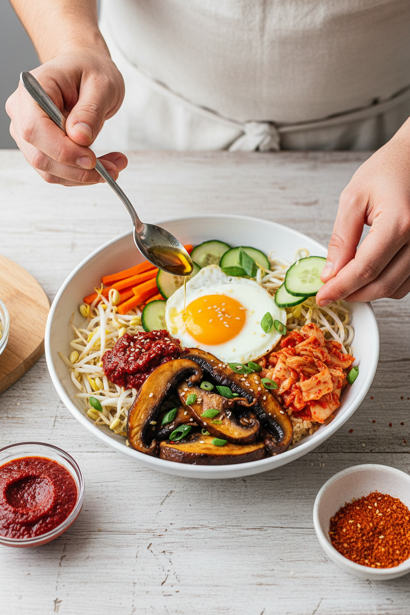 Loaded Vegetarian Bibimbap Recipe