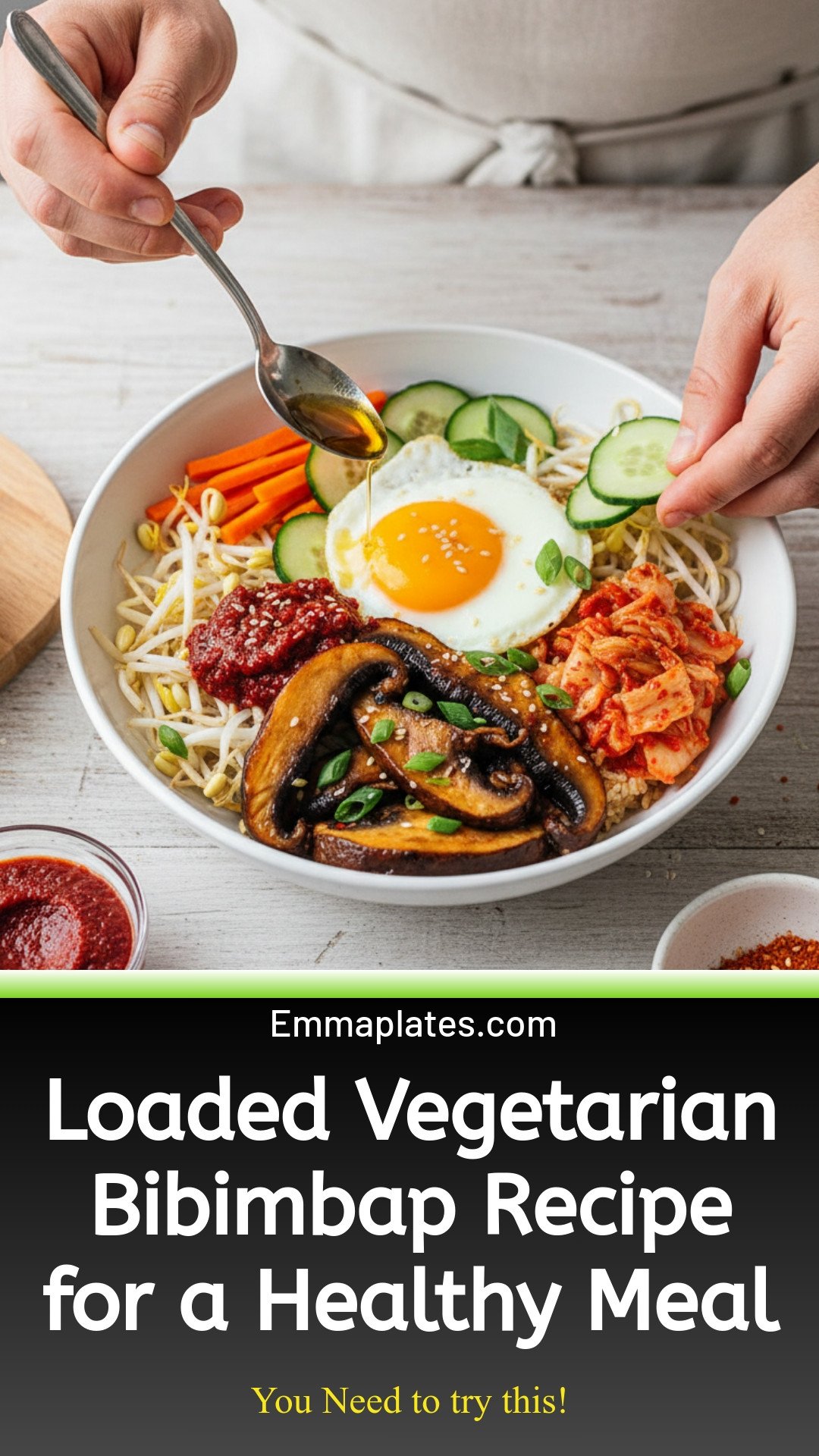 Loaded Vegetarian Bibimbap Recipe