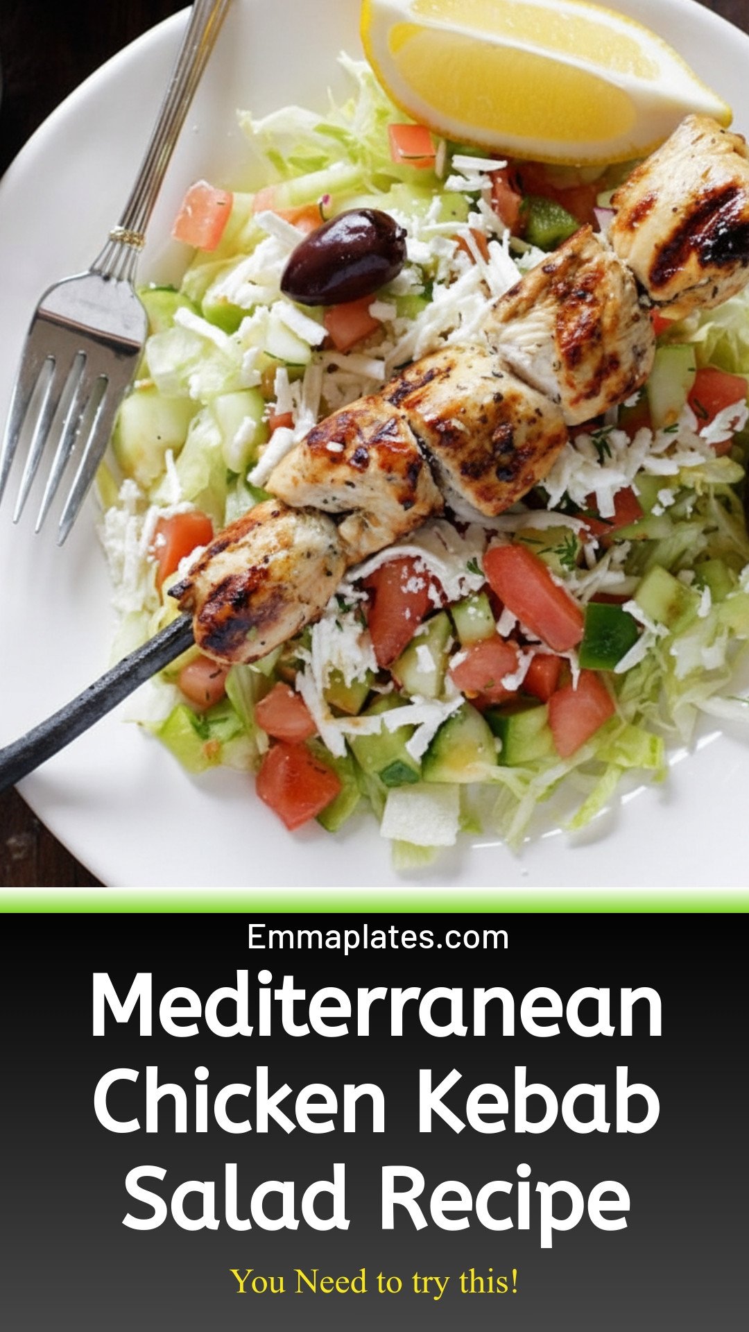 Mediterranean Chicken Kebab Salad