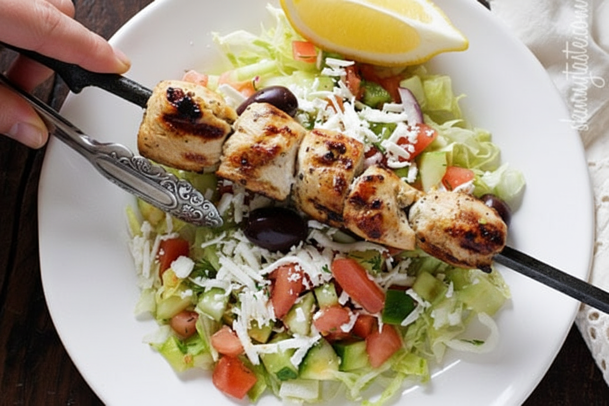 Mediterranean Chicken Kebab Salad