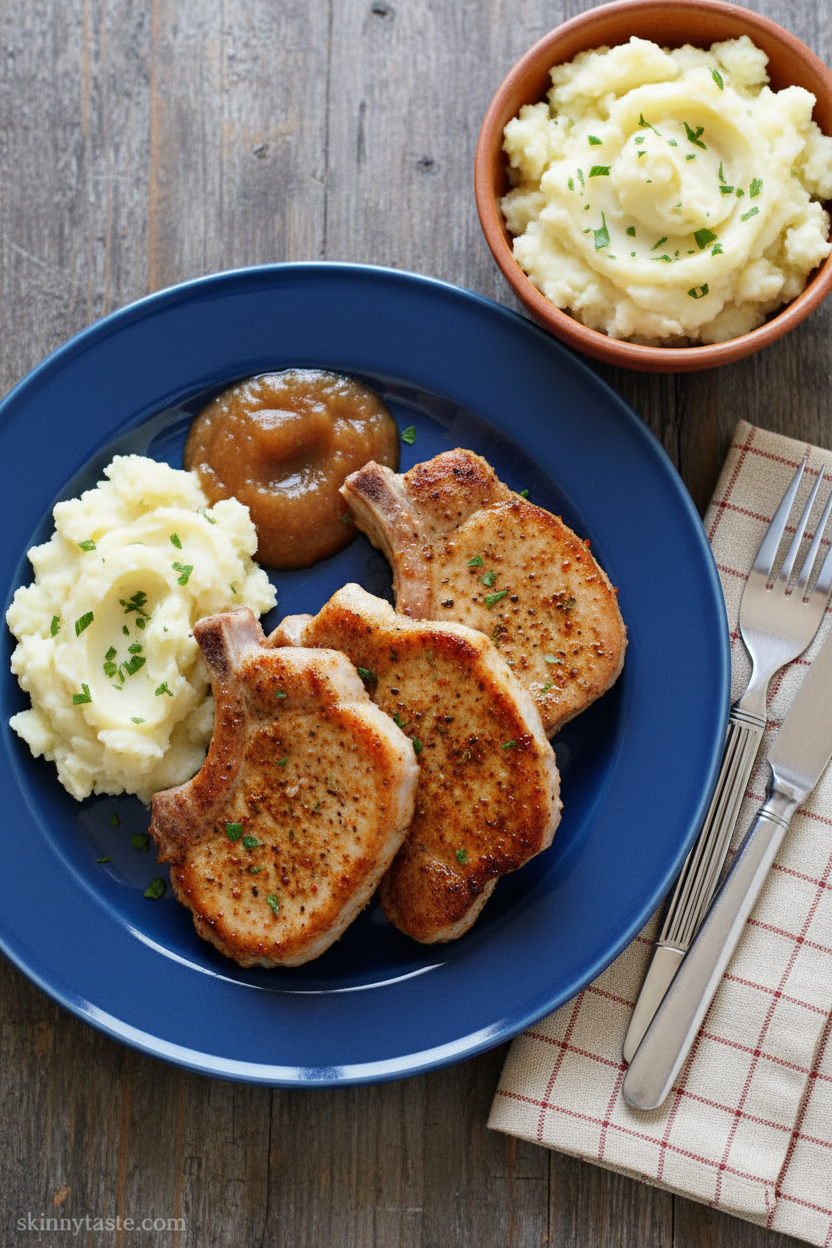Pork Chops and Applesauce