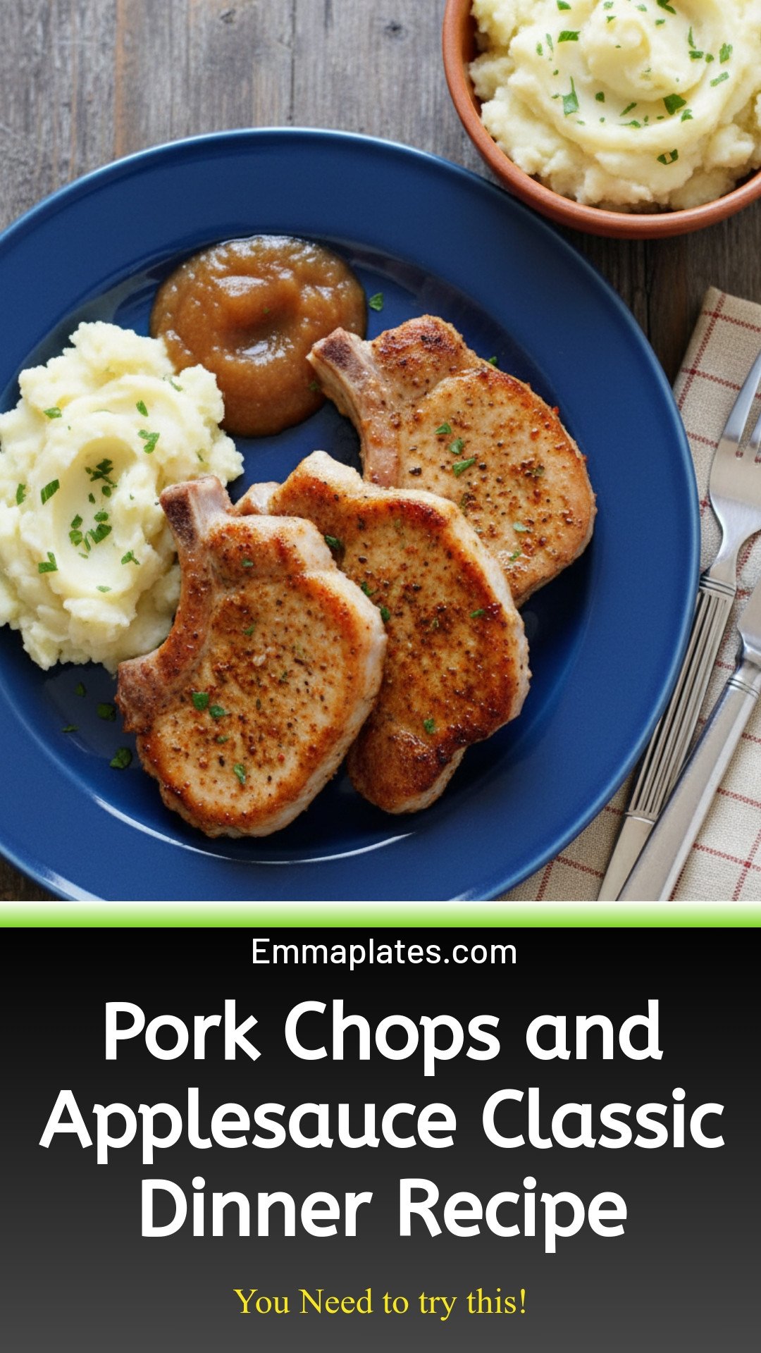 Pork Chops and Applesauce