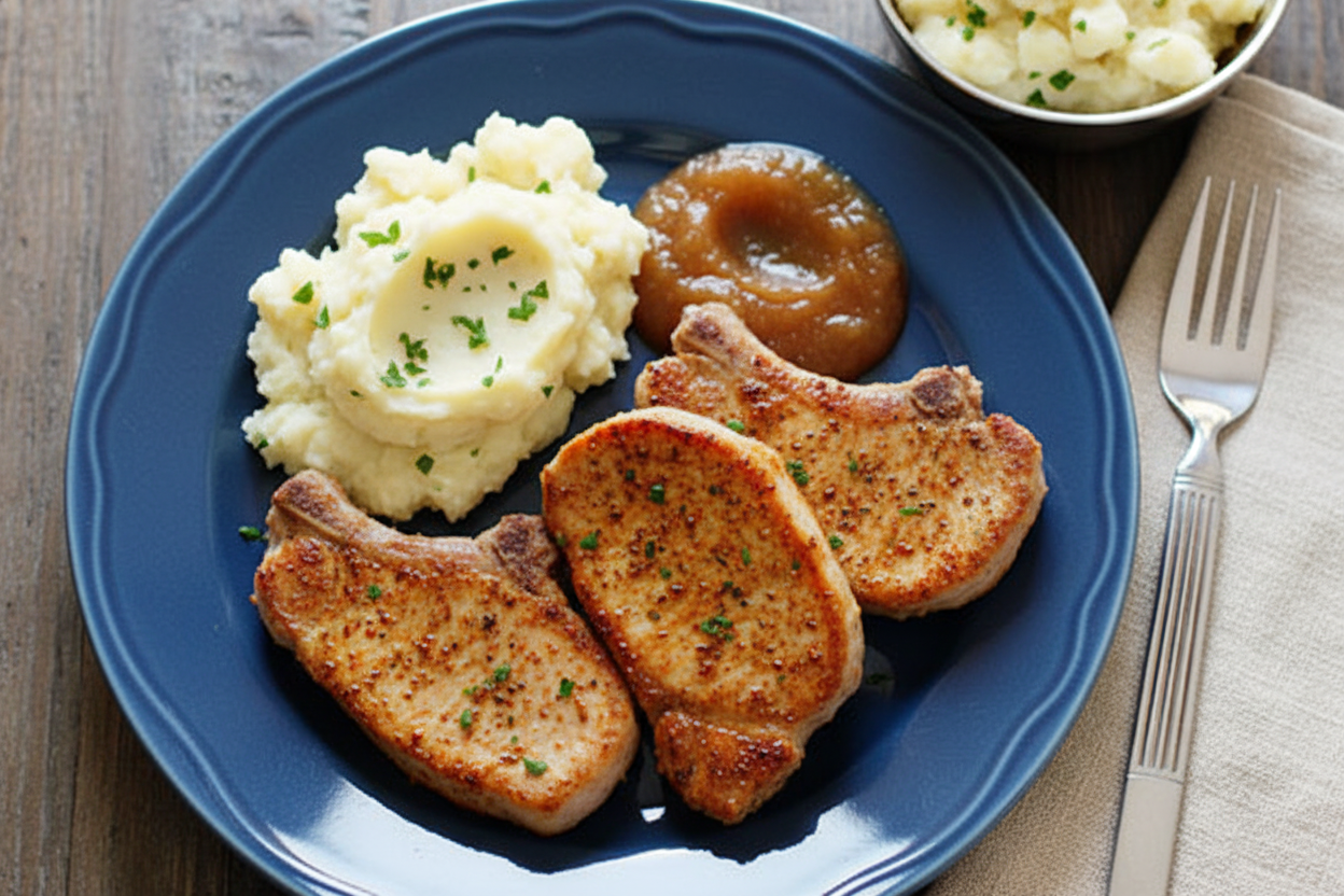 Pork Chops and Applesauce