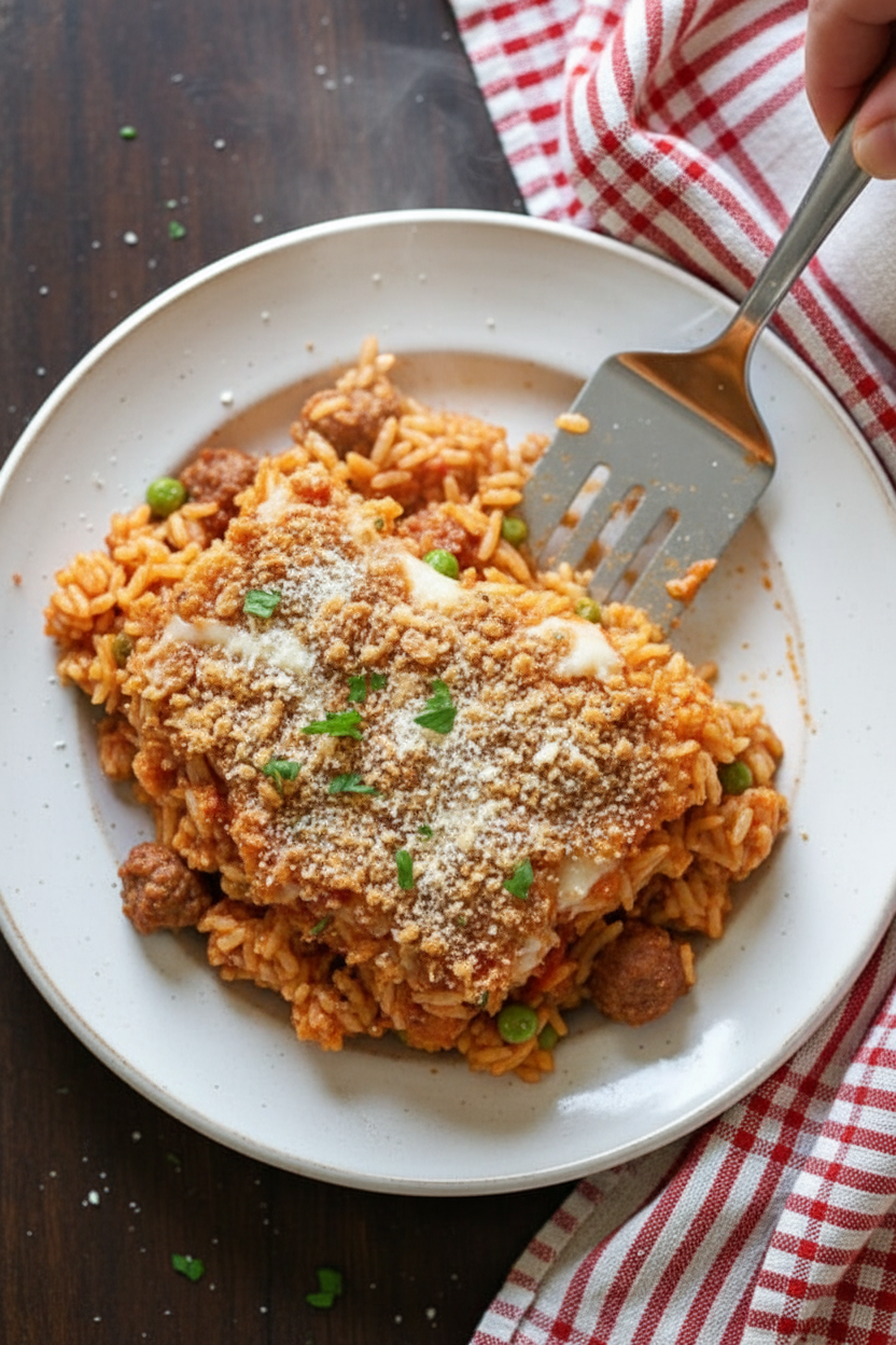 Sicilian Rice Ball Casserole