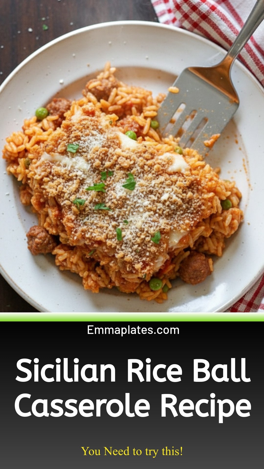 Sicilian Rice Ball Casserole