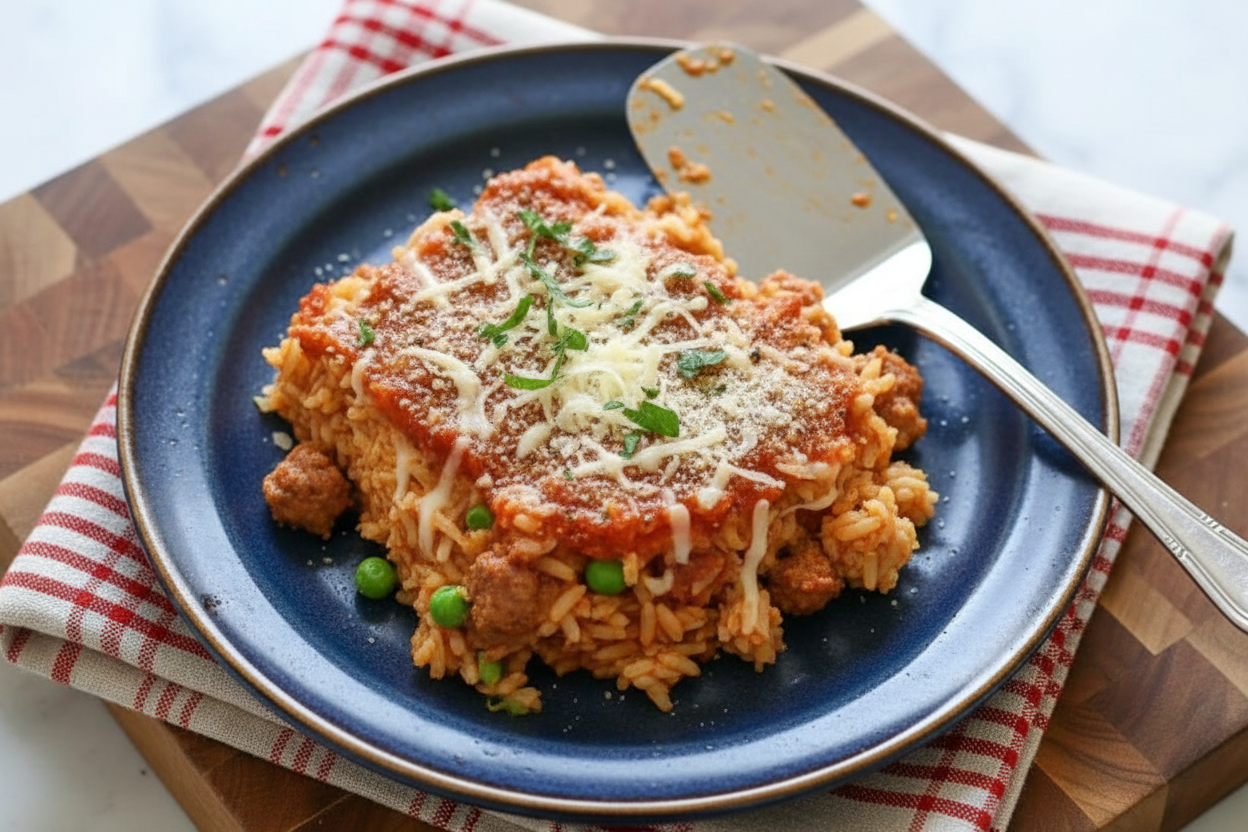 Sicilian Rice Ball Casserole