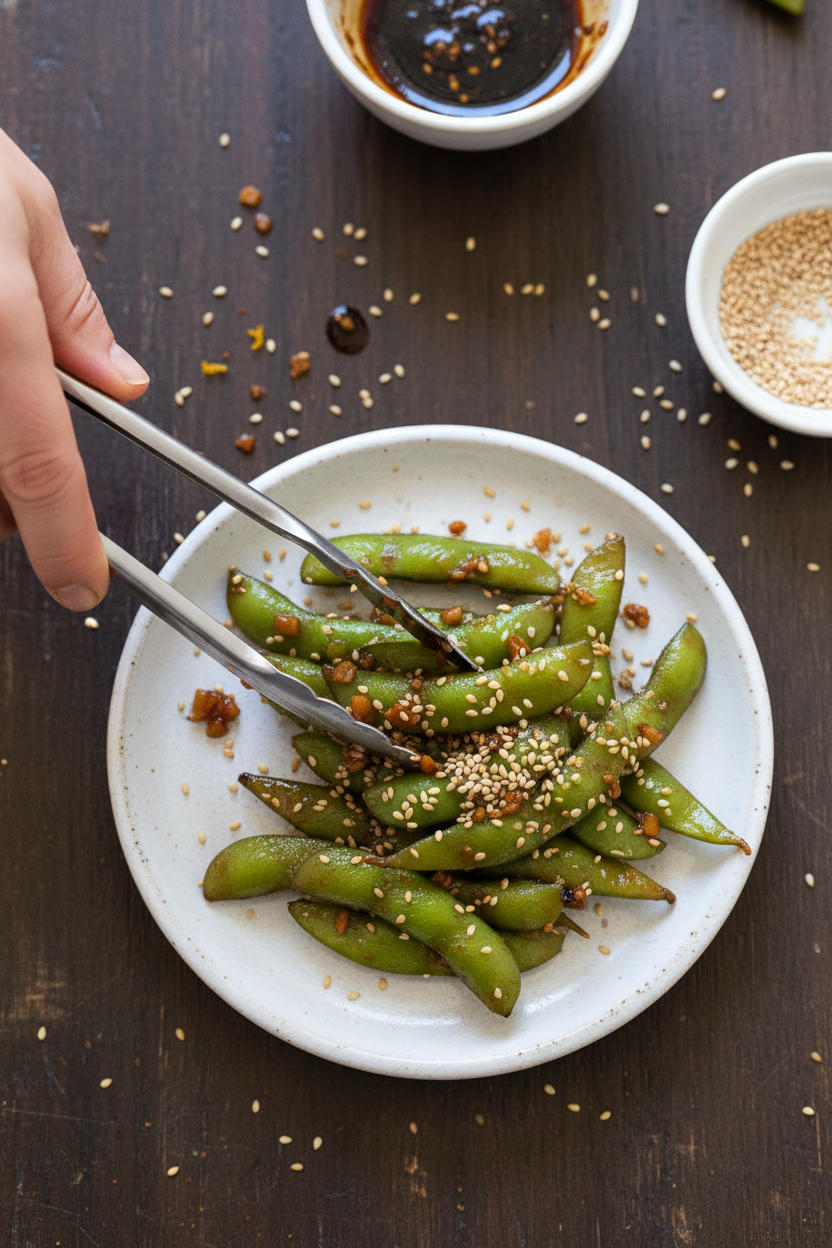 Asian Spicy Garlic Edamame (so addicting!) - Skinnytaste