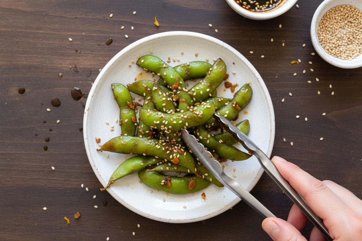Asian Spicy Garlic Edamame (so addicting!) - Skinnytaste