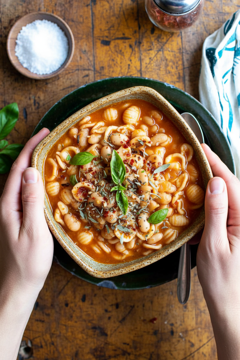 The Best Pasta Fagioli Soup Recipe {Vegan-No Meat}