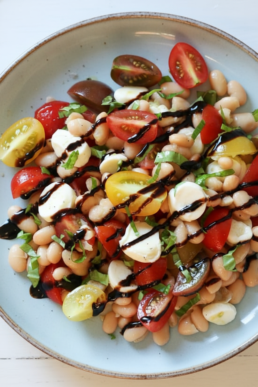 White Bean Caprese Salad