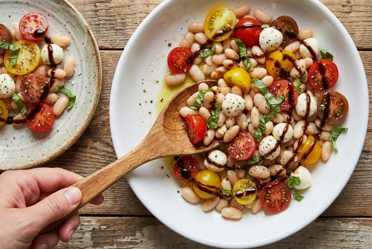 White Bean Caprese Salad