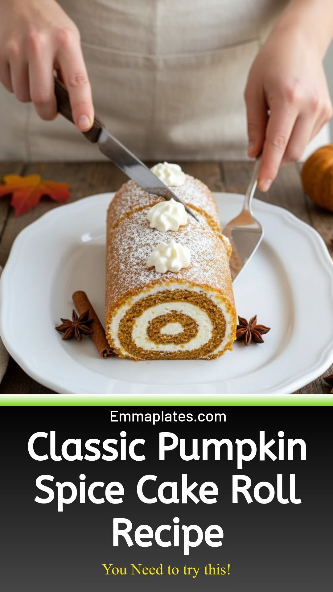Classic Pumpkin Spice Cake Roll Recipe