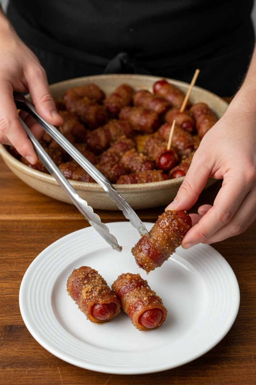 Crock Pot Bacon Wrapped Little Smokies