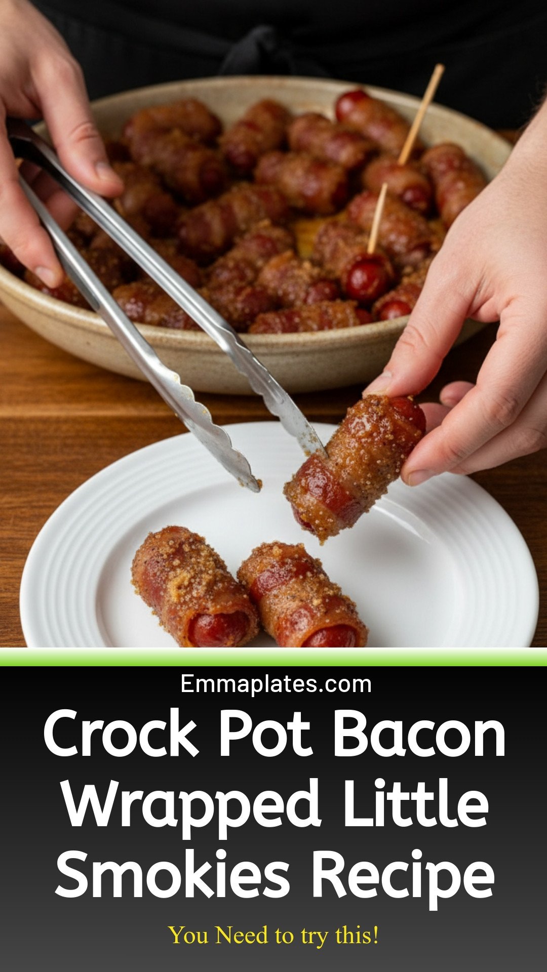 Crock Pot Bacon Wrapped Little Smokies